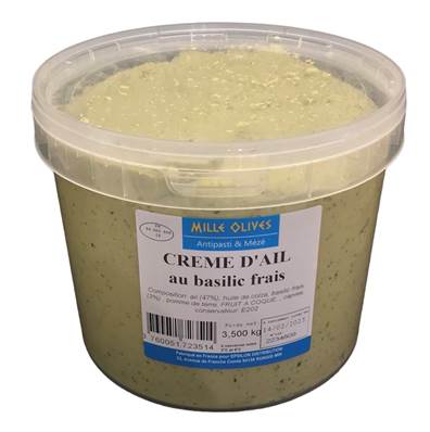 CREME D'AIL AU BASILIC 3.5KG