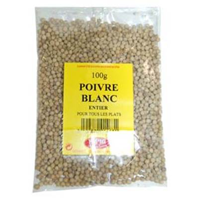 POIVRE BLANC ENTIER 100G X20