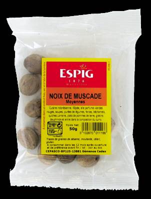 NOIX DE MUSCADE ENTIERE 50G X20