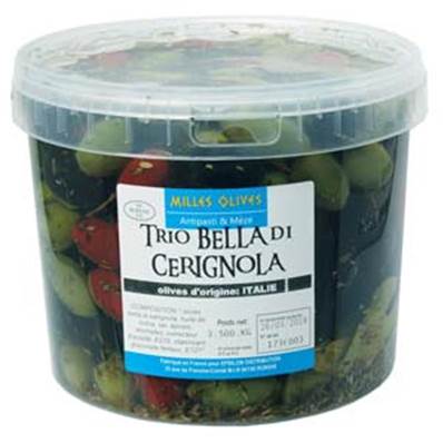 TRIO D'OLIVES BELLA CERIGNOLA 3.5KG