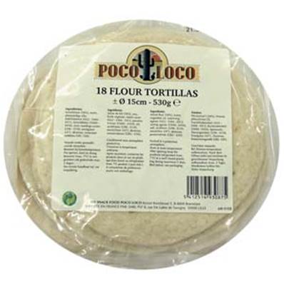 TORTILLAS 15CM SACHET DE 18 X 12