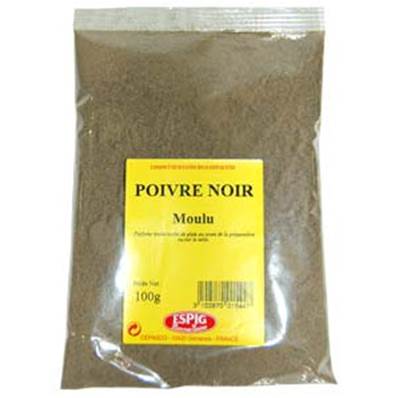 POIVRE NOIR MOULU 100G X20