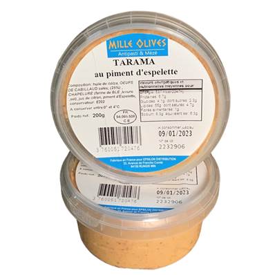 TARAMA AU PIMENT D'ESPELETTE 200 GR X 6